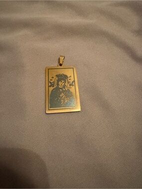 Gold-Tone Religious Icon Pendant Necklace - Women's Jewelry